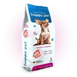Сухой корм 5 кг для собак маленьких пород Happy Pet с индейкой и лососем 589 фото