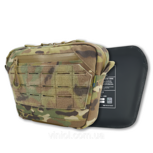 Сумка-напашник XL з балістичним пакетом 1 клас захисту Kiborg GU Сordura Multicam 82001 фото