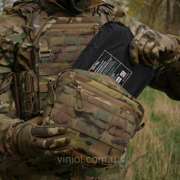 Сумка-напашник XL з балістичним пакетом 1 клас захисту Kiborg GU Сordura Multicam 82001 фото