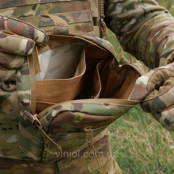 Сумка-напашник XL з балістичним пакетом 1 клас захисту Kiborg GU Сordura Multicam 82001 фото