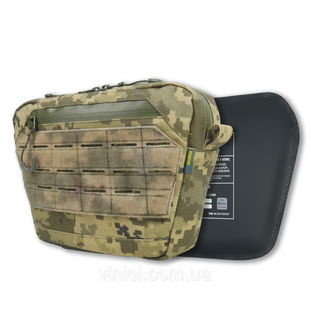 Сумка-напашник XL з балістичним пакетом 1 клас захисту Kiborg GU Сordura Pixel 82002 фото