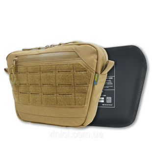 Сумка-напашник XL з балістичним пакетом 1 клас захисту Kiborg GU Сordura Coyote 82004 фото