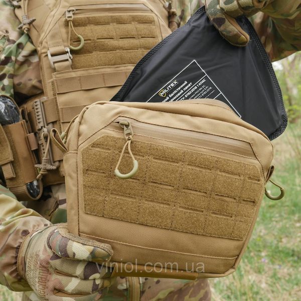 Сумка-напашник XL с баллистическим пакетом 1 класс защиты Kiborg GU Сordura Coyote 82004 фото