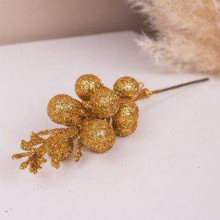Ягоды в глитере, 21см, цвет - розовое золото 123456-40969 фото
