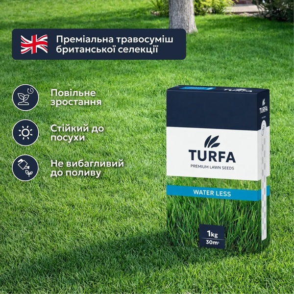 Газонная трава для участков с ограниченным поливом TURFA &laquo;Water less&raquo; 1 кг 1370 фото