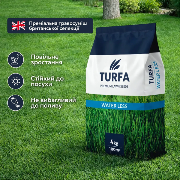 Газонная трава для участков с ограниченным поливом TURFA &laquo;Water less&raquo; 4 кг 1372 фото