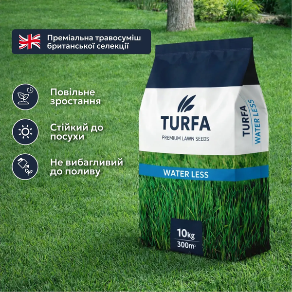 Газонная трава для участков с ограниченным поливом TURFA &laquo;Water less&raquo; 10 кг 1413 фото