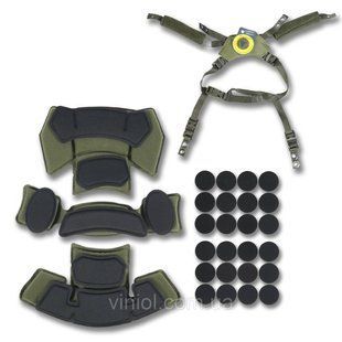 Подвесная система + подушки для шлема Team Wendy Cam Fit(R) GEN.3 Хаки 7144-O фото