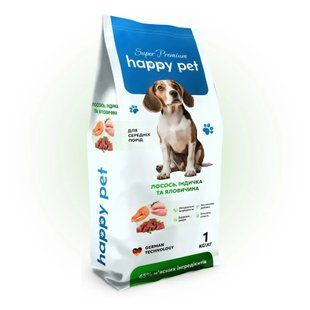Сухой корм 10 кг для собак средних пород Happy Pet на основе 3-х видов мяса 526 фото