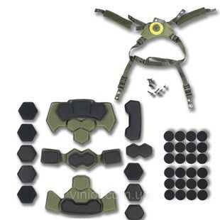 Подвесная система + подушки для шлема Team Wendy Cam Fit(R) GEN.4 Хаки 7139-O фото