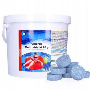 Таблетки для басейну 5 в 1 Chlorox Blue Tabs 5кг (таблетка 20 г, 150шт) 123456-Хлорокс20-5 фото